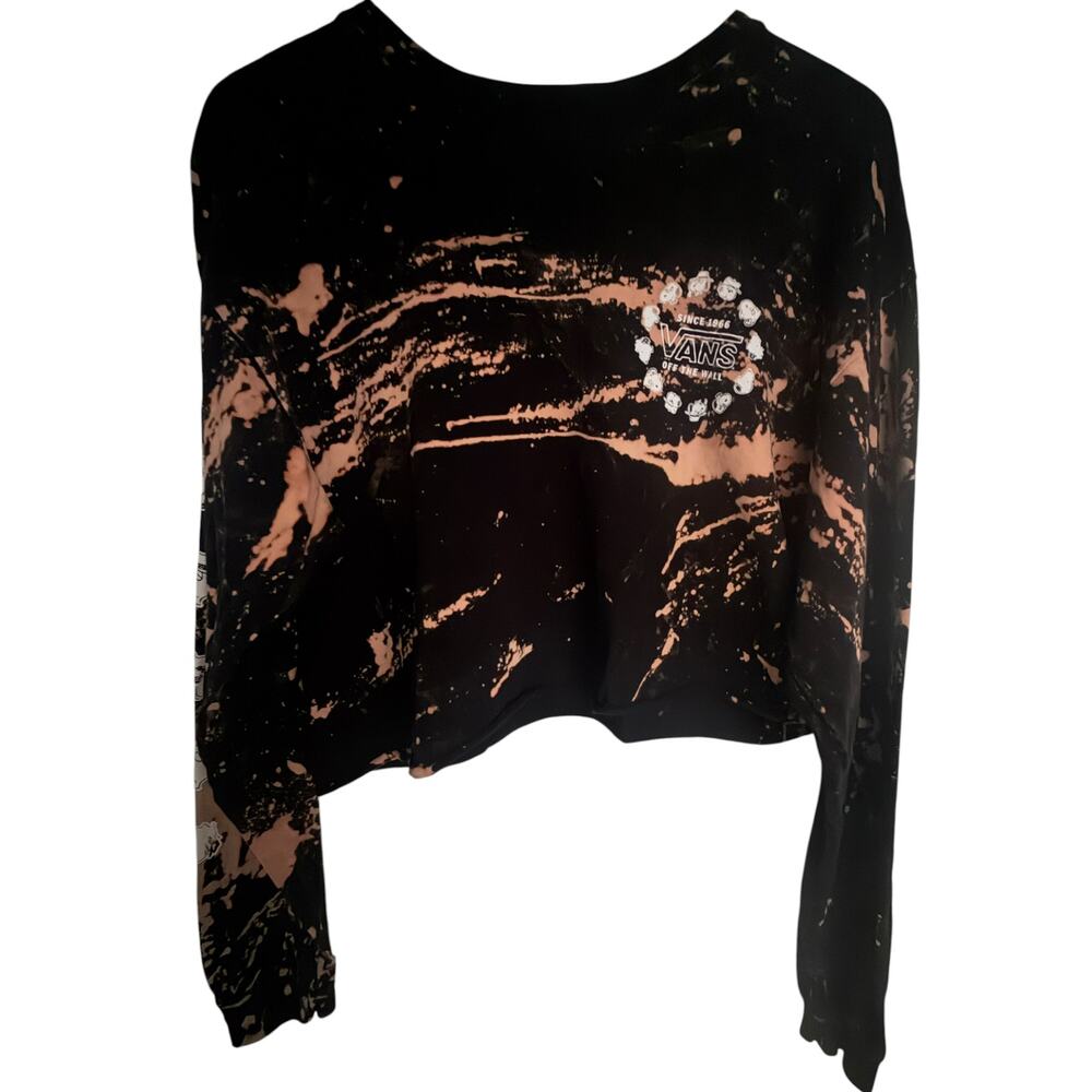 Vans x Peanuts Snoopy Bleach Distressed Long Sleeve Womens L